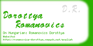 dorottya romanovics business card